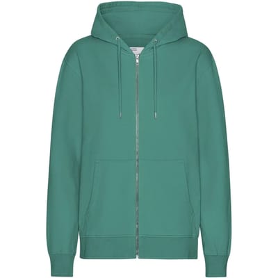 Hooded sweatshirt met rits Colorful Standard Classic Organic Pine Green