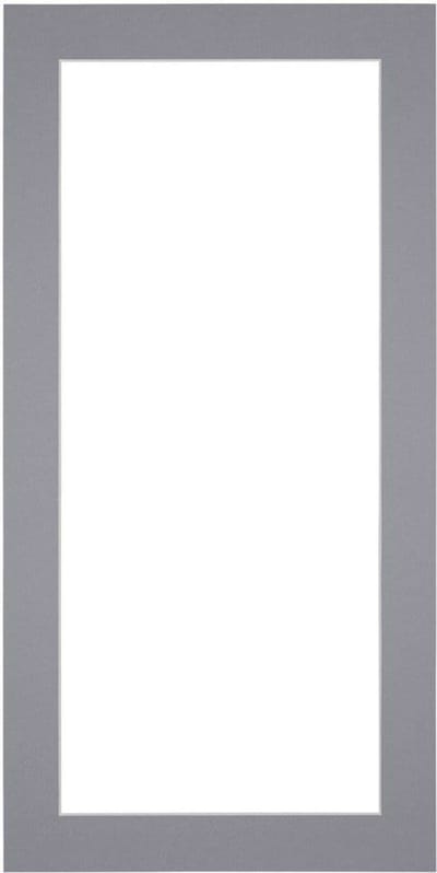 Passe-Partout Fotomaat 13x18 cm - Lijstmaat 20x40 cm - Grijs - Museumkarton - Fotolijst niet inbegrepen
