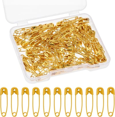 130 stuks veiligheidsspelden, klein, goud, mini-veiligheidsspelden voor kleding, veiligheidsspelden van metaal, voor kunsthandwerk, naaien en sieraden maken (1,9 cm)