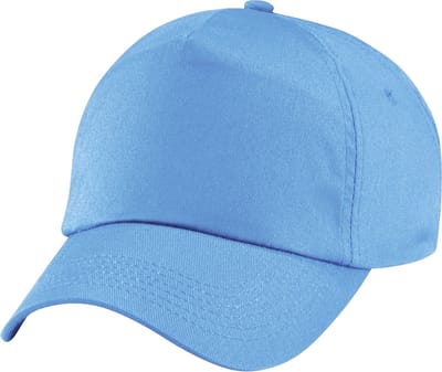 Beechfield Unisex Plain Original 5 Panel Baseball Cap (Pakket van 2) (Sky)