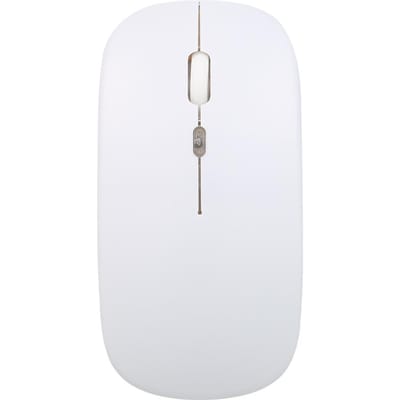 Souris mince sans fil 2.4G, moins de bruit, 3 DPI réglables, lumière respiratoire 7 couleurs, Rechargeable pour Without Light blanc