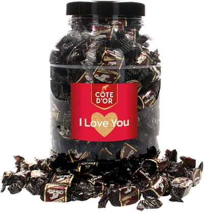 Côte d'Or Chokotoff chocolade "I Love You" - pure chocolade met toffee - 1600g