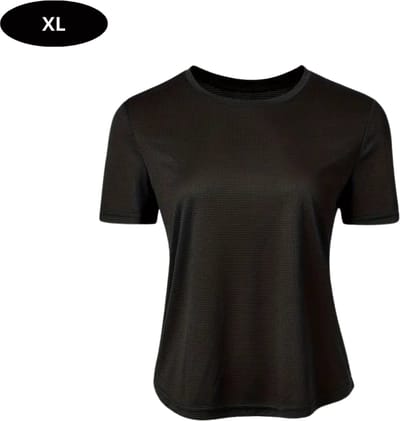 Livano Sportshirt Dames - Sport - Fitness - Compressie Shirt - Corrigerend Hemd - Sportkleding - Vrouwen - Zwart - XL