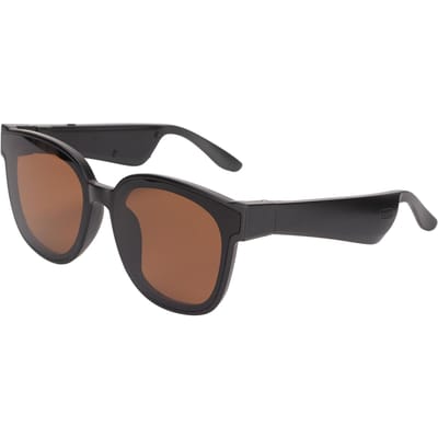 Lunettes Bluetooth Extérieur Portables à Réduction de Bruit Lunettes de Soleil Intelligentes à Haute Sensibilité marron