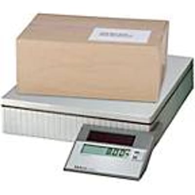 MAUL pakketweegschaal MAULparcel S, tot 50 kg, op zonne-energie, automatische uitschakeling, éénknopsbediening, hold-functie, grijs