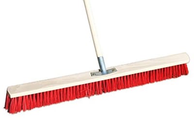 Brede straatbezem met metalen steelhouder en PVC borstel - 50cm bezem + 120cm steel