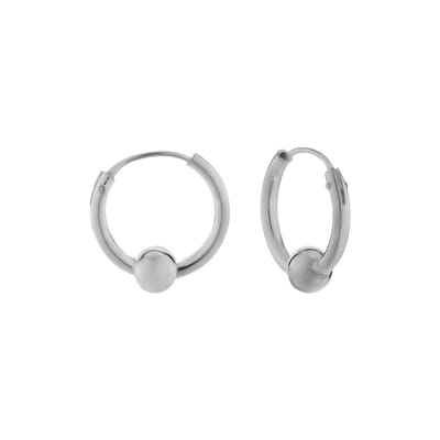 WeLoveSilver - zilveren bali oorringen - 12 mm - enkel bolletje
