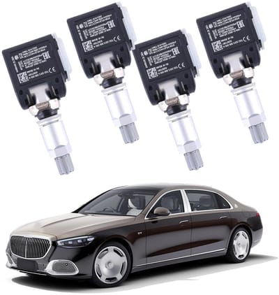 Bandenspanningssensoren - TPMS sensoren - Rijveiligheid Verbeteren - Real-time Meting - 4 stuks - Zwart