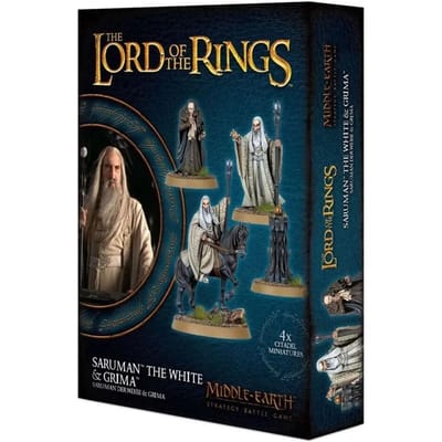 Set van 4 23-delige beeldjes Games Workshop Warhammer Middle Earth - Sarumam le Blanc et Gríma