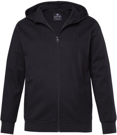 JAY-PI - Heren - Trainingsjack fitness capuchon - Zwart - Maat 3XL