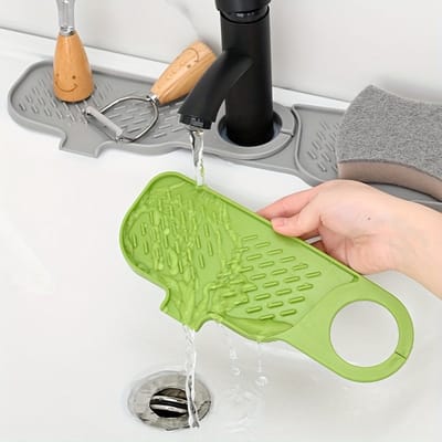 Keukenkraanmat - Spatwaterdichte afvalmat en druppelvanger - Voor keuken en badkamer - Onmisbaar voor een nieuw huis
