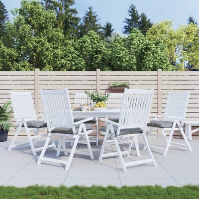 vidaXL - Stoelkussens - 6 - st - 40x40x7 - cm - oxford - stof - grijs
