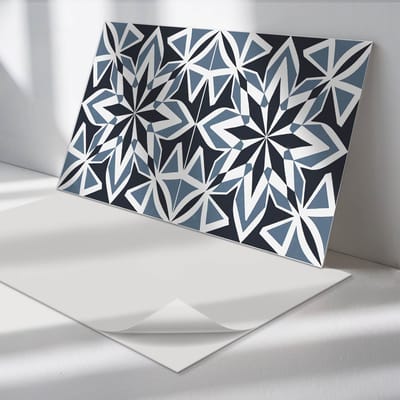 Wallfluent Vinyl Wandpaneel - Geometrie in symmetrie PVC Muurpaneel - 120 cm x 60 cm - Zwart PVC wandpaneel - 1 stuk - Rechthoekig Wandbekleding Vinyl - Patroon Wandpaneel - Zelfklevende Wandbekleding - Wandpaneel Keuken en Badkamer