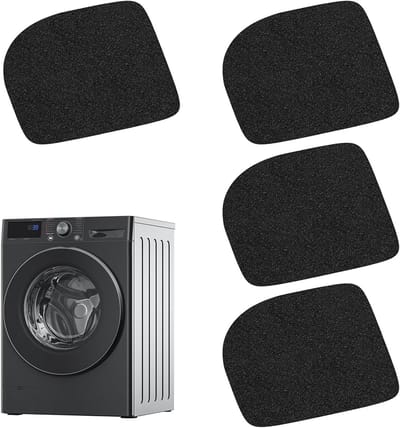 Anti-vibratie Pads - Schokabsorberende Matten - Apparaten Stabiliseren - Universele Compatibiliteit - 10 x 10 x 2 cm - Zwart