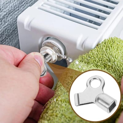 Radiator Ontluchter Sleutel - Ontluchtingssleutel Set - Verwarmingssysteem Onderhoud - Duurzaam Aluminium - 2 Stuks - Zilver