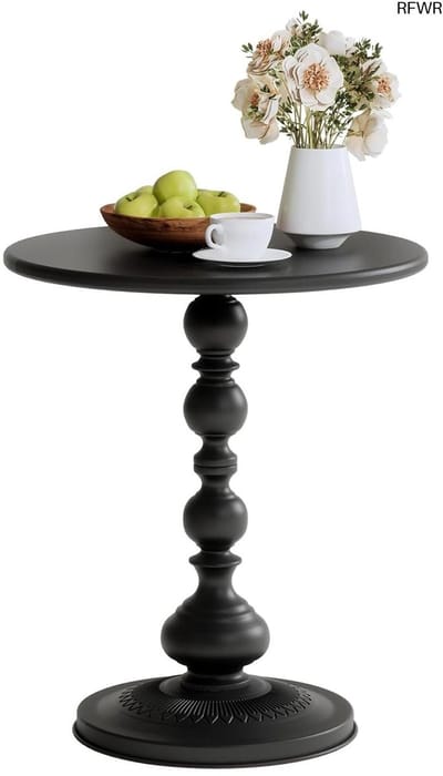RFWR® Kleine ronde bijzettafel vintage stijl voor woonkamer en kleine ruimtes
