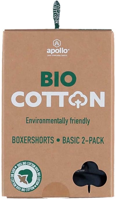 Apollo Boxershorts Heren Biokatoen Navy 2 Stuks Maat Xxl