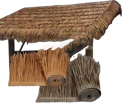 Decoratief Stro - Dak Bedekking - Terras Verfraaiing - Natuurlijke Uitstraling - 10 Meter Rol - Gele Vlekken