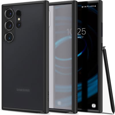 Spigen Ultra Hybrid Backcover voor de Samsung Galaxy S24 Ultra - Frost Black