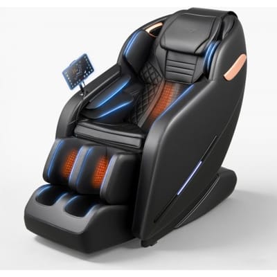 VEVOR Massagestoel, 3D Zero-Gravity Relaxstoel met Uitschuifbare Voetsteun, Automatische Programma's, Airbags, Verwarmingsfunctie voor Taille en Benen, Bluetooth-luidspreker, Touchscreen voor Thuis & Kantoor