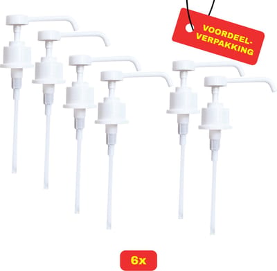 6x - Doseerpomp Hartmann - long nozzle - voor 350/500 ml BODE flacon - Voordeelverpakking!