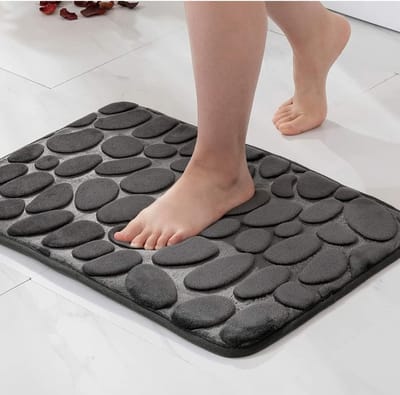 Badmat, antislip, zwart