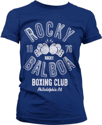 Rocky Dames Tshirt -S- Balboa Boxing Club Blauw