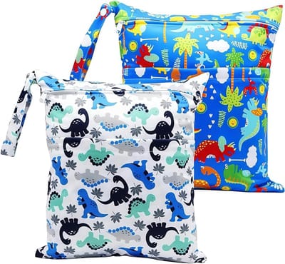 2er Pack Waterdichte Tas voor Zwemspullen, Herbruikbare Nat-Droog Tas voor Kinderen, Ideaal voor Strand, Zwembad en Fitness