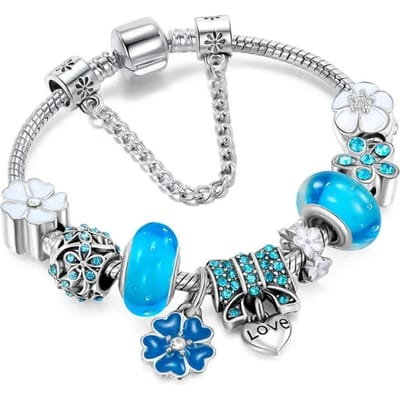 1 bracelet best-seller tendance DIY boutique bracelet en verre incrusté de diamants avec style famille Pan bracelet de bijoux personnalisé gray