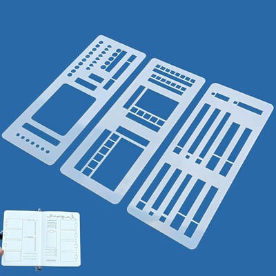 Set van 3 Herbruikbare Flexibele Kalendersjablonen van Plastic voor Creatief Gebruik, Tekeningen en Scrapbooking