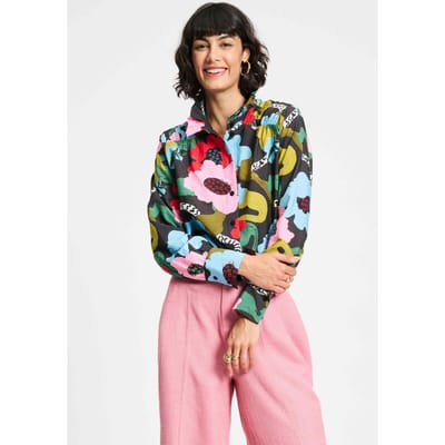 POM Amsterdam Blouse - Autumn Garden Size: 36 | Long-Sleeved Tops Outlet | Dames | Zwart