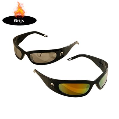Livano - Festival Bril - Rave - Space - Techno - Freaky Glasses - Heren - Dames - Zonnebril - Zwart