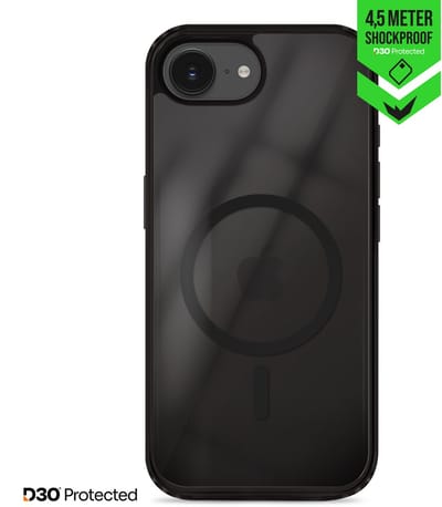 Striker Hoesje geschikt voor Apple iPhone 16e MagSafe Telefoonhoesje Hardcase | Striker X-Core Xtreme Impact Backcover Shockproof | Geschikt voor MagSafe | Geschikt voor Draadloos Opladen met Magnetische Ring | Geschikt voor MagSafe Case - Zwart