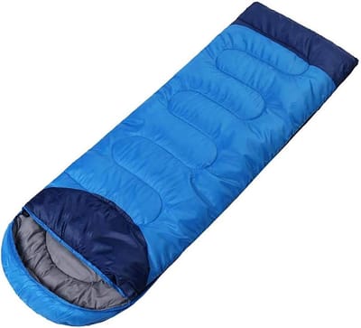 Lichtgewicht Slaapzak - Kampeerslaapzak Outdoor - Kamperen en Wandelen - Mini-compact Opbergformaat - 210 x 75 cm - Donkerblauw
