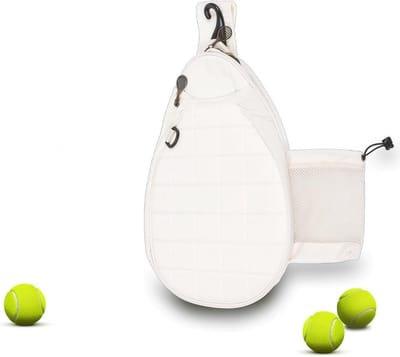 Tennisrugzak met grote capaciteit, lichtgewicht schoudertas, foam padding en scheiding voor natte en droge spullen, ideaal voor tennis en pickleball