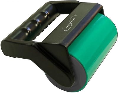 Siliconen Roller - Platenreiniger Ontpluizer - Vinyl Reinigen - Sterk Hechtende Siliconen - 12.1 x 10.5 x 6.8 cm - Zwart-Groen