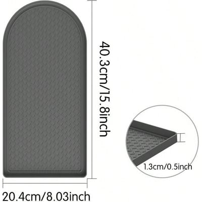 Tapis à café en silicone, tapis de protection, tapis de comptoir de bar, tapis de plateau antidérapant et étanche pour machine à café gris