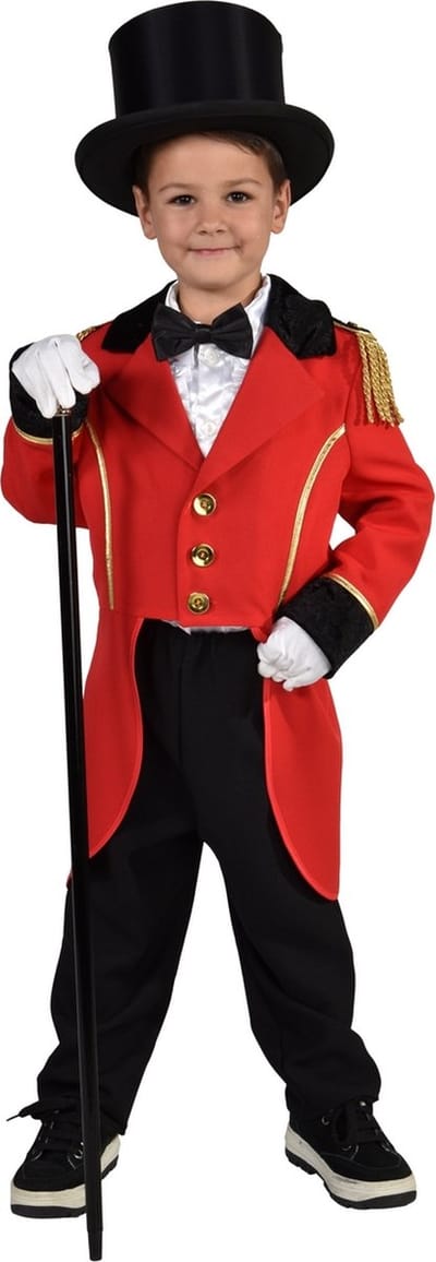 Magic Design Verkleedjas Circus Directeur Junior Rood Mt 104