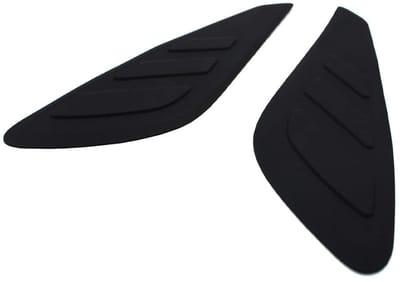 Dailygoods- Brandstoftank Kniebeschermer Rubber - Motorfiets Beschermer - Zwart - Sterke Hechting - 2 Stuks - Uniek Ontwerp - Tankbeschermer