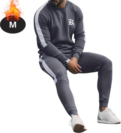 Nivard Joggingpak - Huispak - Volwassenen - Trainingspak - Comfortabel - Joggingsbroek - Tracksuit - Heren - Casual - Lood - M