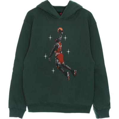 Essential Fleece Holiday Po-hoodie voor heren Noble Green