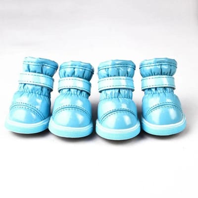4 pièces/ensemble Hiver Chaud Chaussures pour Chien pour Petits Chiens Polaire Chiot Chaussures pour Animaux de Compagnie Imperméable Chien Bottes de Neige Chihuahua Yorkie Teddy Chaussures 5