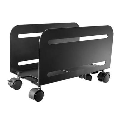 Verrijdbare PC Stand, Zwart - Verstelbaar & Stabiel