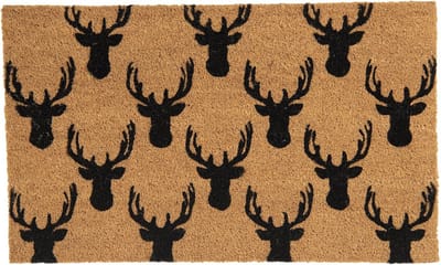 Clayre & Eef Deurmat 75x45 cm Bruin Kokos Eland