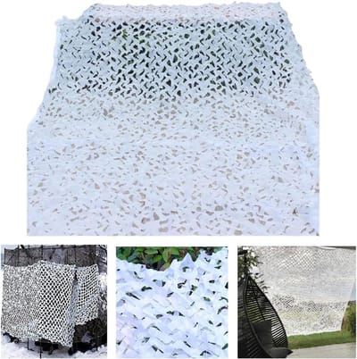 Zonneschermnet - 3×3m - Schaduwdoek - wit Camouflagenet - Tuinnet - Voor kamperen, tuin, decoratie, achtergrond, privacy scherm - Wit
