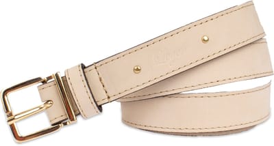 Legend Dames - Leren riem - Crème - 85cm