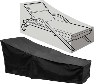 Weersbestendige Beschermhoes Ligbed Tuinstoel Ligstoel - 210L x 75H x 40H x 80B cm - Premium -Waterproof - Hoes voor Tuin - Waterdicht - Zwart