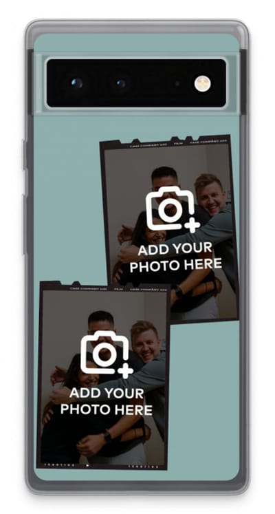 Gepersonaliseerd - Case Company® - Hoesje geschikt voor Google Pixel 6 hoesje - Polaroid Zwart - Soft Cover Telefoonhoesje - Bescherming aan alle Kanten en Schermrand