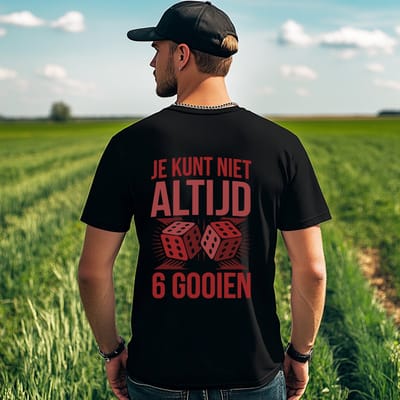AGRIFANS® Je Kunt Niet Altijd 6 Gooien - Heren T-shirt - S