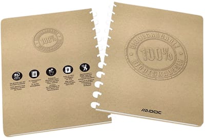 Schrift adoc bio a4 ruit 5x5mm 144pag 90gr kraft | 10 stuks